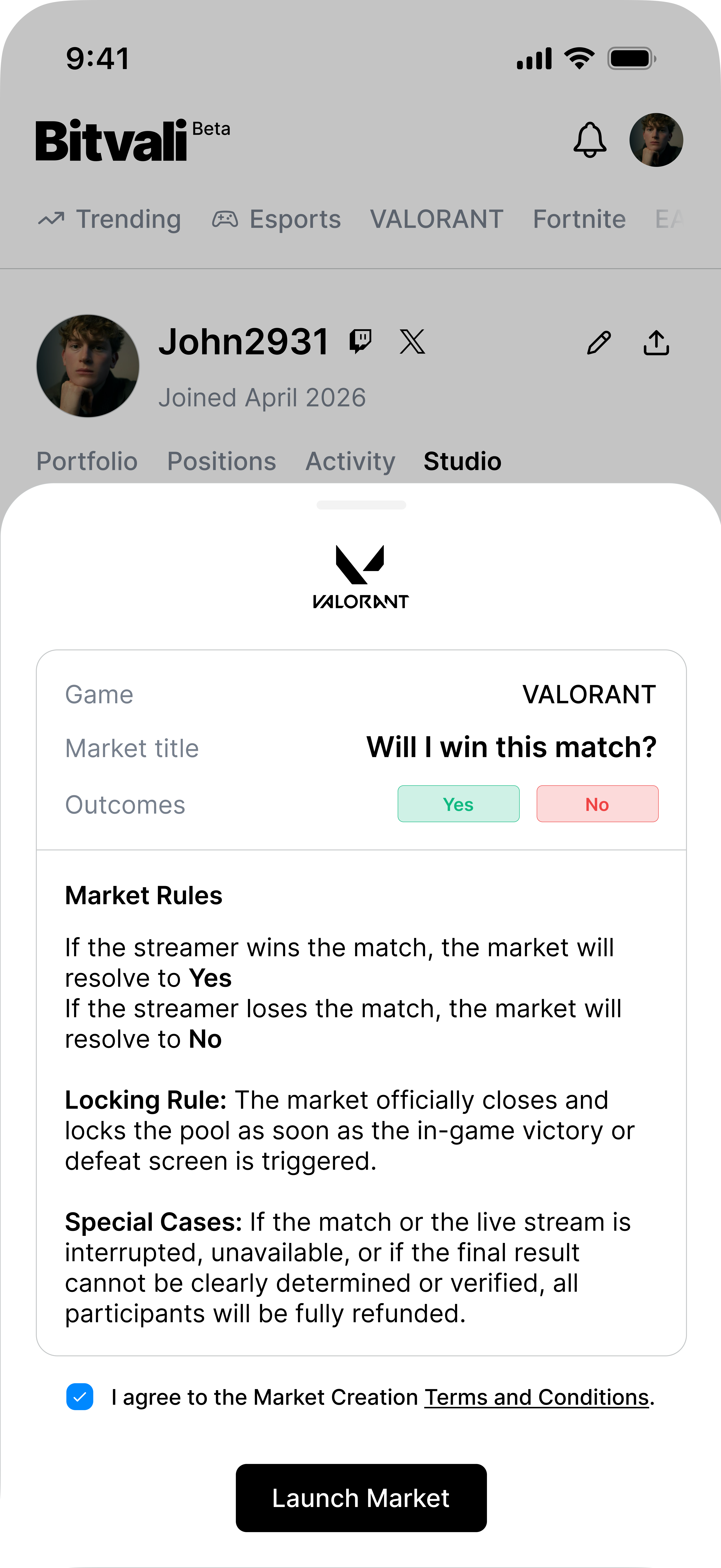 Bitvali mobile — écran 11