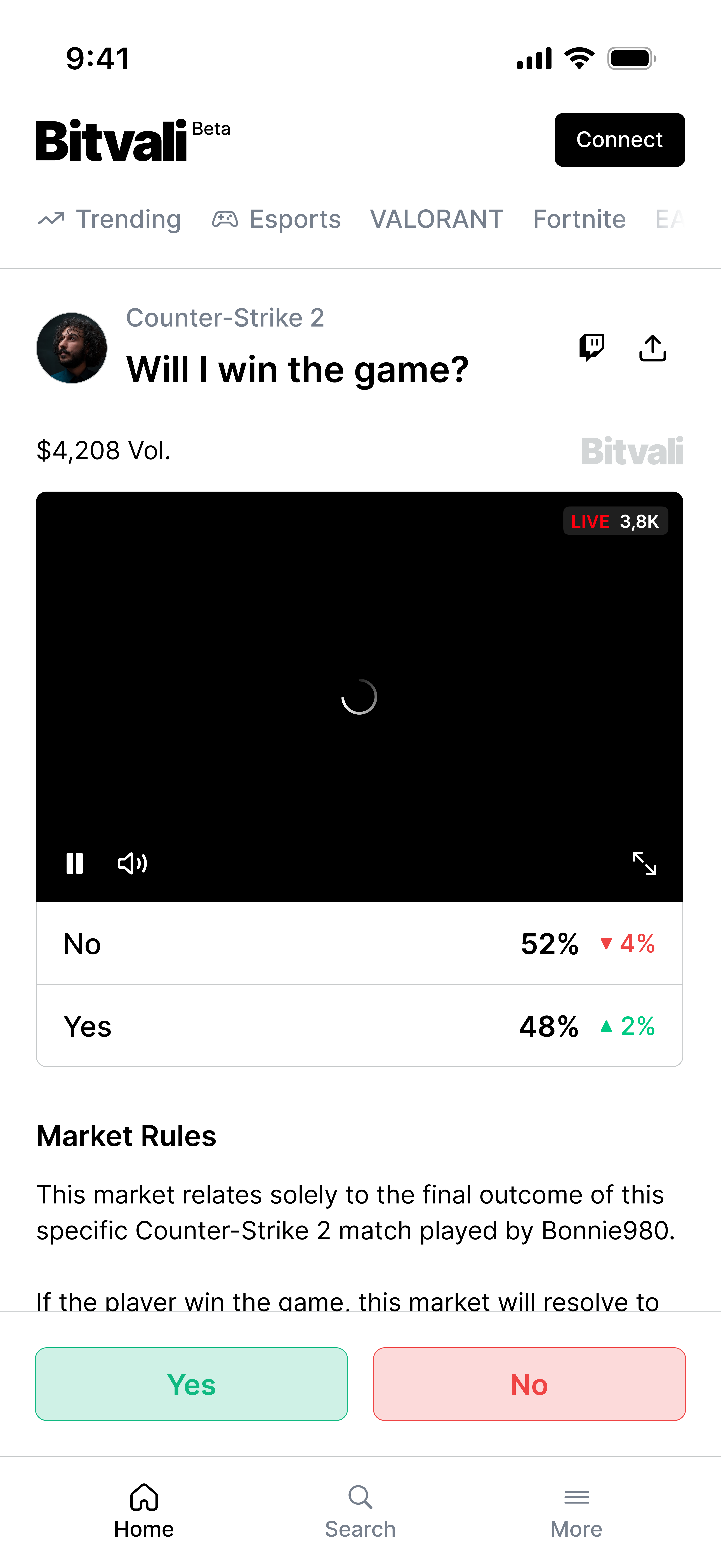 Bitvali mobile — écran 2