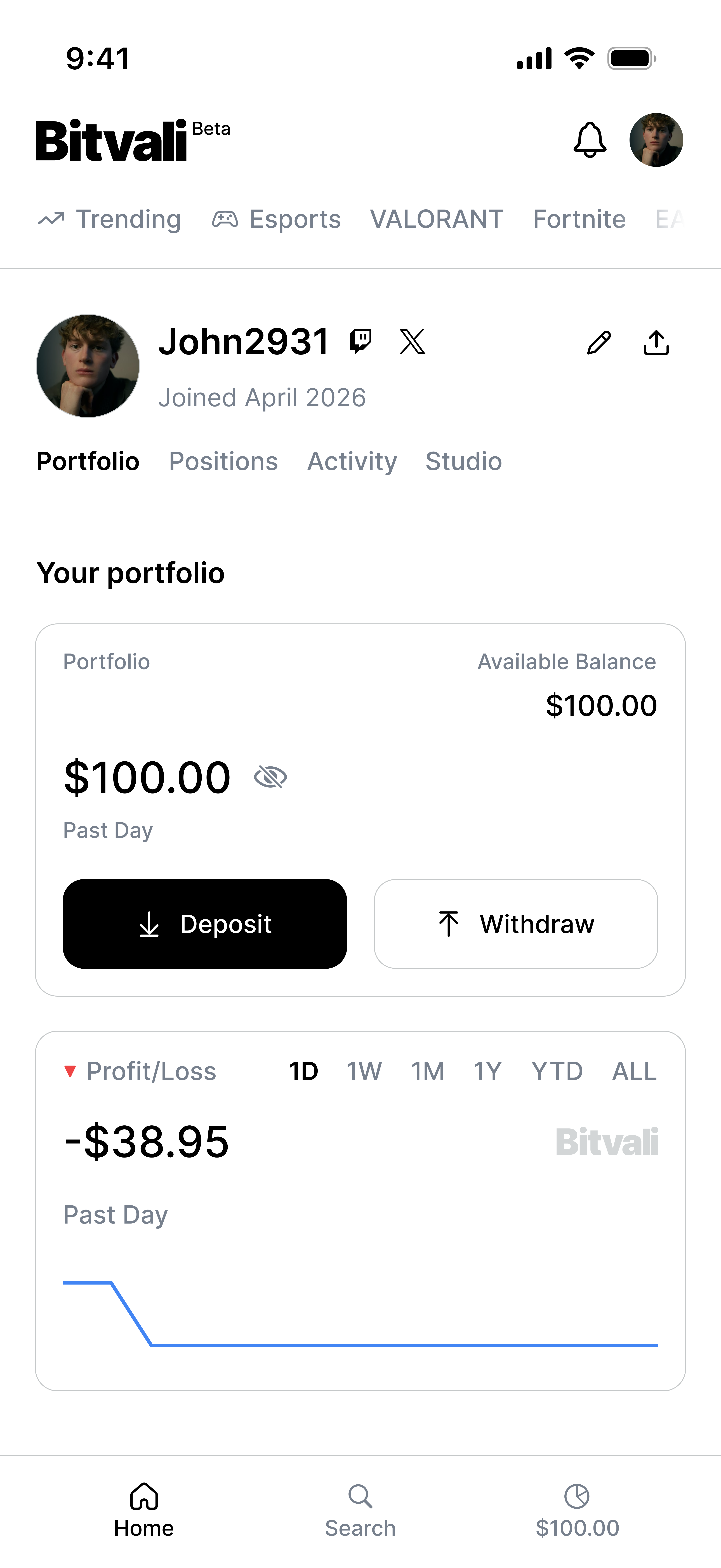 Bitvali mobile — écran 6